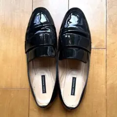 ファビオルスコーニ ブラック エナメル ローファー 37サイズ