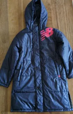 美品 New Balance フード付きロングベンチコート