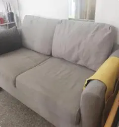 グレー 2人掛けソファ ファブリックbed to
