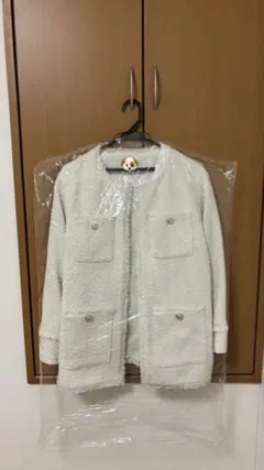 a.v.v ノーカラーツイードジャケットSサイズ［クリーニング済］