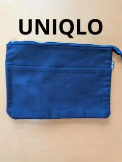 UNIQLO ユニクロ キャンバス ポーチ ネイビー