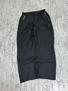 NIKE ナイロンパンツ ブラック グリーン y2k 古着