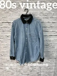 Express Jeans 80s レア コーデュロイ襟 デニムシャツ アメリカのサムネイル