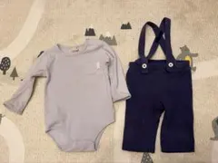 プティマイン　ボディスーツ　サスペンダーズボン　80サイズ