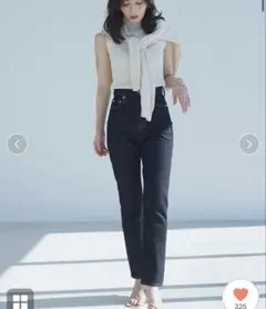 anuans スリムストレートデニム