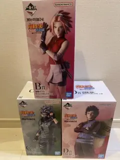 一番くじ NARUTO ナルト 風影奪還編 サクラ 我愛羅 カカシ 下位賞セット