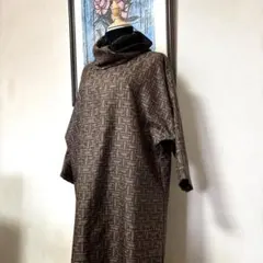 大島紬　チュニック　ワンピース　絹　着物リメイク