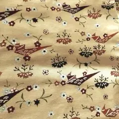 名古屋帯　六通　紅型　京紅型　縮緬　ベージュ