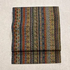 【H36】草花 象徴柄 名古屋帯