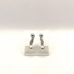 【冠婚葬祭シリーズ】7mmアコヤパールデザインブラタイプイヤリング（ネジバネ式）