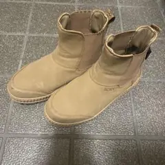 ROXY ベージュ サイドゴアブーツ