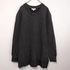 DAILY/RITUAL ボーダー トップス 長袖 S 黒 白 ブラック 休日