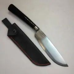 machika様専用ページ柳刃包丁 二品柄は黒檀材 アウトドア 革シース付