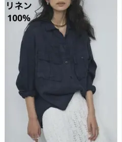 GALLARDAGALANTE 24SS リネンファティーグシャツ　ゆったりのサムネイル