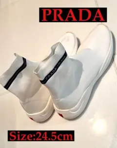 PRADA ソックススニーカー ホワイト 24.5cmのサムネイル