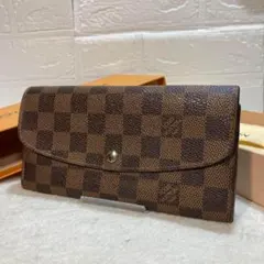 ルイヴィトン　長財布　エメリー　ダミエ　コインケース