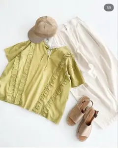 フリル前後2WAYブラウス　サマンサモスモス　イエロー