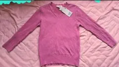 ロペピクニック ピンク Vネック セーター　上品　きれいめ　清楚　新品タグ付