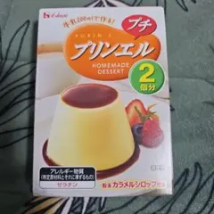 親子クッキングにも♬ ハウス プリンエル 2個分　カラメルシロップ付き