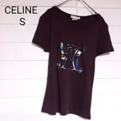 CELINE セリーヌ　トリオンフロゴ　半袖　Tシャツ　S　ブラウンのサムネイル