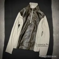 santafe パイソン柄　ジップアップカットソー　y2kのサムネイル