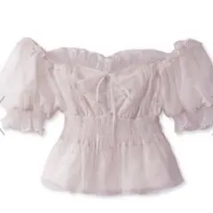 【snidel 】ギャザーフリルオフショルブラウス ライトピンクのサムネイル