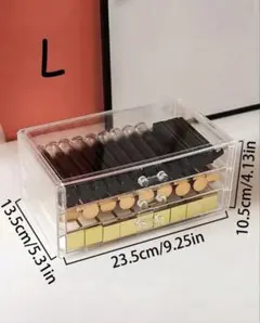 コスメ収納ボックス アクリル製 引き出し 3段