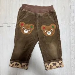 ミキハウス クマ刺繍 コーデュロイパンツ 長ズボン　90cm