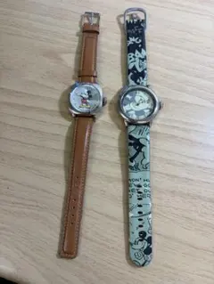 ミッキーマウス アナログ腕時計 2点セット