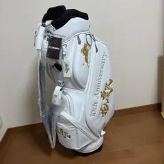花の慶次 ゴルフ キャディバッグ ホワイト 新品 未使用 非売品 新品 未使用 花の慶次 ゴルフ 非売品 キャディバッグ 金刺繍入り
