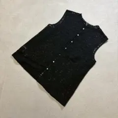 美品・早い者勝ち✨ スピック&スパン 花柄カーディガン フリーサイズ ブラックのサムネイル