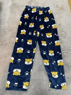 柴犬柄フリースパジャマ ネイビー