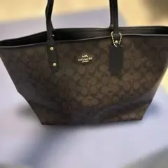 美品✨COACH コーチ リバーシブル トートバッグ シグネチャー ブラック