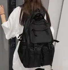 ブラック ナイロン バックパック