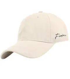 ベージュ刺繍キャップ