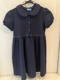 キャサリンコテージ　ネイビー 襟付き ワンピース 半袖