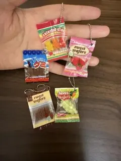 ミニスクイーズ お菓子マスコット 5個セット 食品サンプル