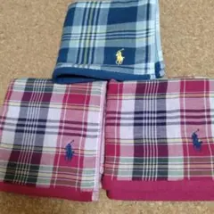 Ralph Lauren ガーゼウォッシュタオル3枚セット