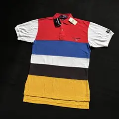 deadstock 90s POLO SPORT ポロシャツ マルチカラー 赤白