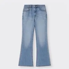 新品　GU フレアジーンズ XL ブルー
