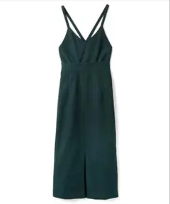 GRL グレイル 2Wayフロントスリットジャンパースカート　黒 L ロング