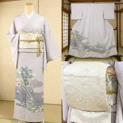 美品　色留袖　袋帯　三つ紋　薄紫　４点フルセット　卒業式　入学式　結婚式　お母様