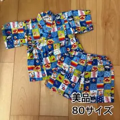 アンパンマン　甚平　男の子　青　祭り　花火　保育園