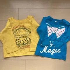 ベビー キッズ 女の子 トレーナー 長袖 Tシャツ 2枚セット 80