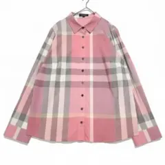 バーバリーロンドン　大きいサイズ　シャツ　ギガチェック 　ノバチェック　46