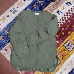 chocol raffine robe キルティングジャケット オリーブグリーン