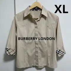 BURBERRY LONDON ワンポイント刺繍ノバチェック シャツストレッチ