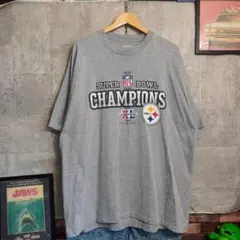 リーボック Tシャツ NFL Steelers SB XL 優勝T US古着