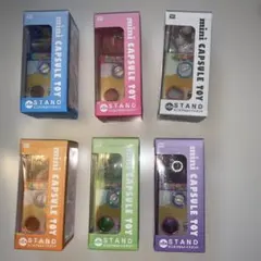 ミニカプセルトイスタンド　ミニガチャガチャ パープル 6点セット