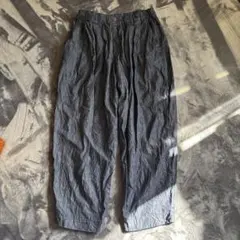 しまむら ダンガリーデニム ネイビー ワイドパンツ